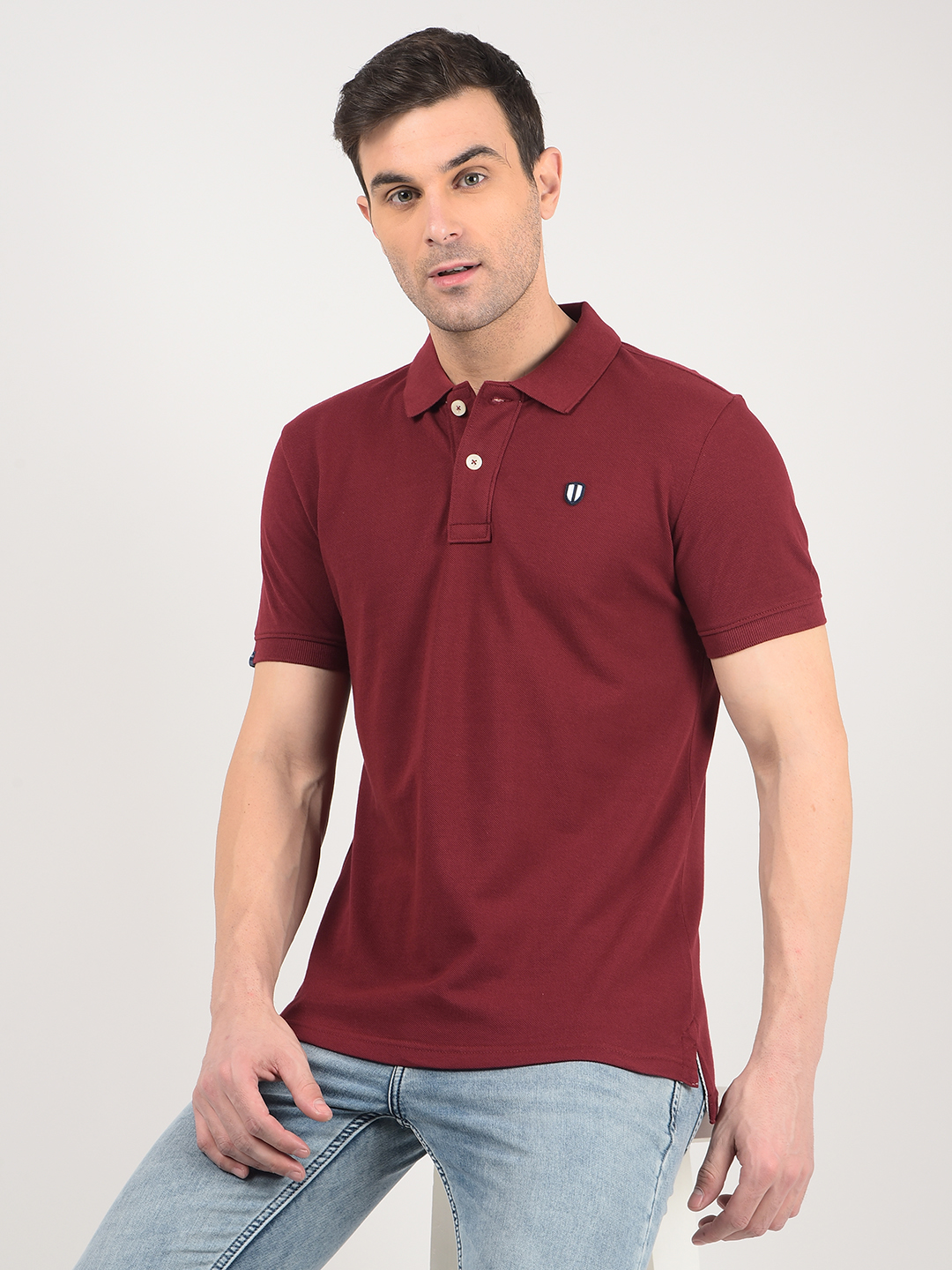 Numero Uno Men Solid Maroon T-Shirt